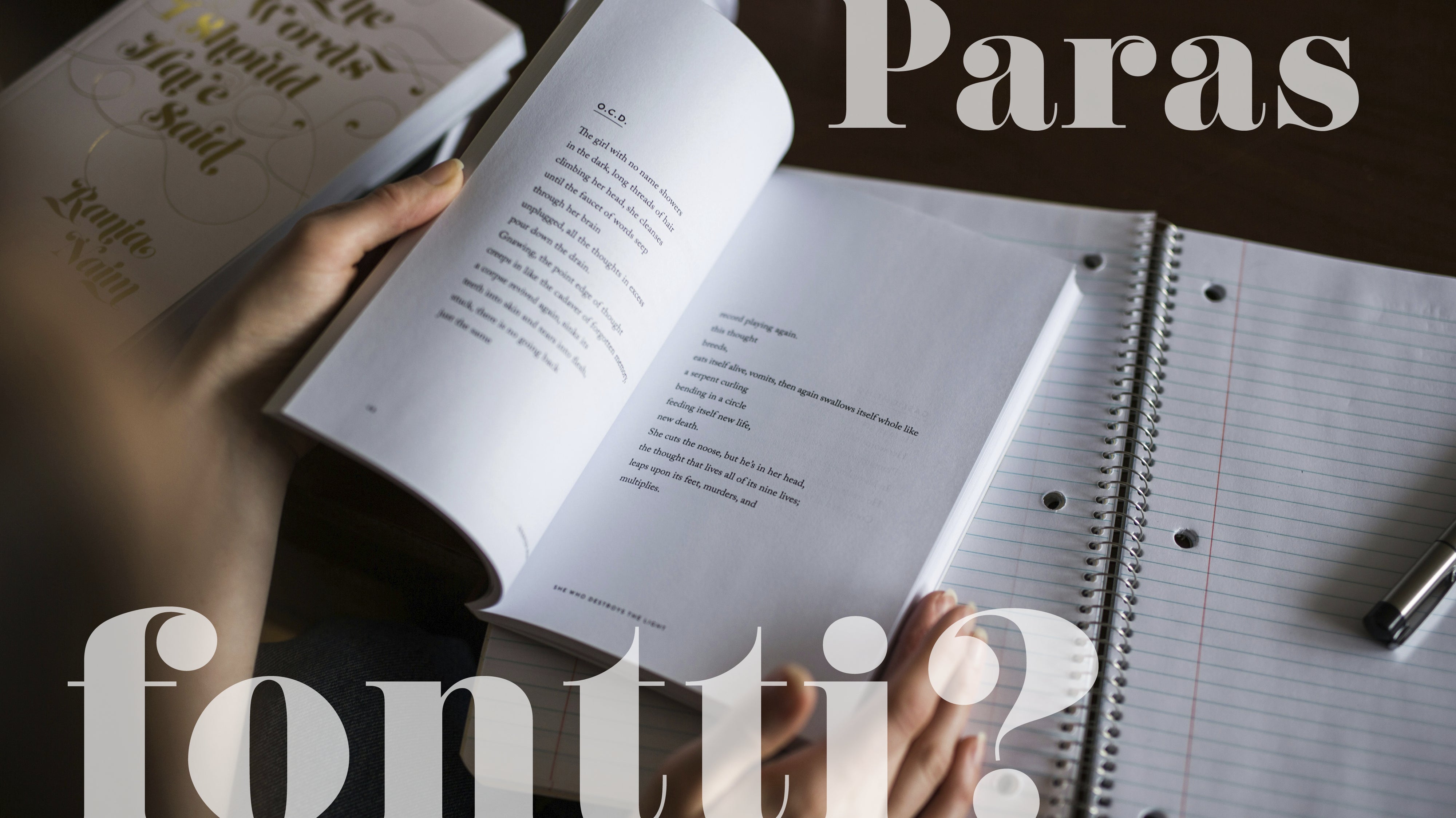 Miten valita paras fontti kirjaan?